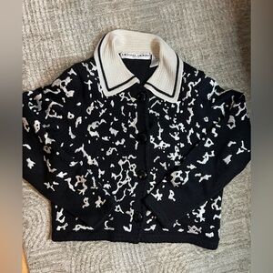 Size S Michael Simon Black and Cream knit Blazer